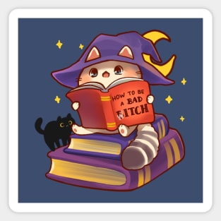 How to be a Bad... Witch? Halloween Cat Sticker